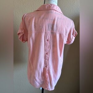 Coral Button-Back Shirt